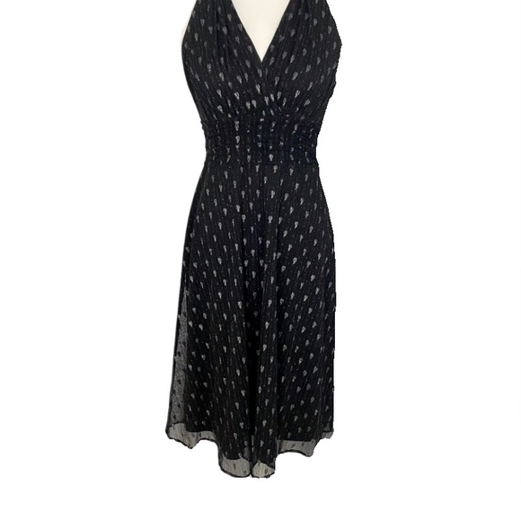 Evan-Picone, sleeveless, black and silver, summer, midi cockatil dress. Size 10 - Picture 1 of 7